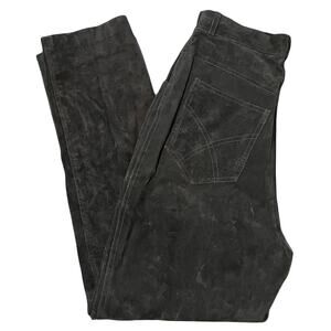Vintage Don't Stop Classics Genuine Leather Pants Tapered Leg Black - Size 10
